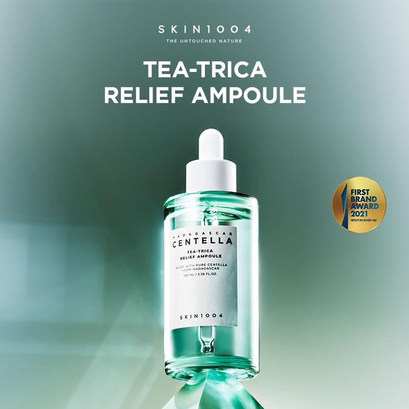 [SKIN1004 Official Shop] Tea-Trica Relief Ampoule 3.38 fl. oz, 100ml, Soothing Hydration for Sensitive Skin Oil Serums