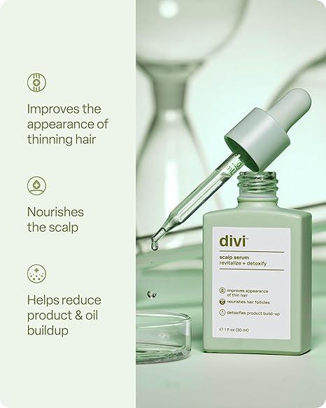 Divi Scalp Serum for Fuller, Thicker-Looking Hair & Healthy Scalp, 30ml - 1 Pack Haircare Blend