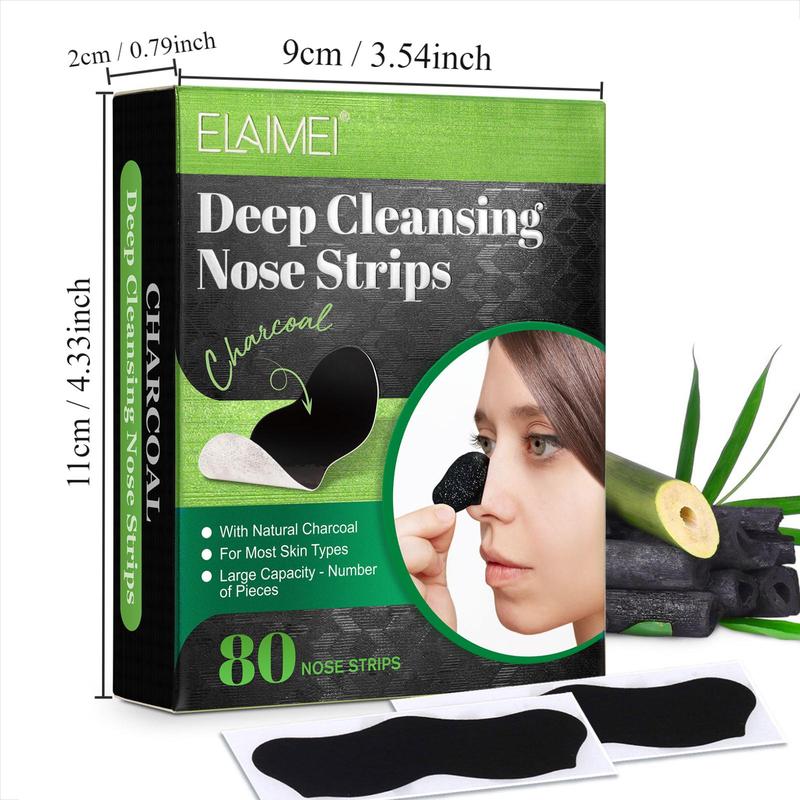 Deep Cleansing Nose Patch, 80pcs box Nose Strips, Nose Pores Cleaning Strips, Suitable for Oily Skin, Professional Skincare Products for Women