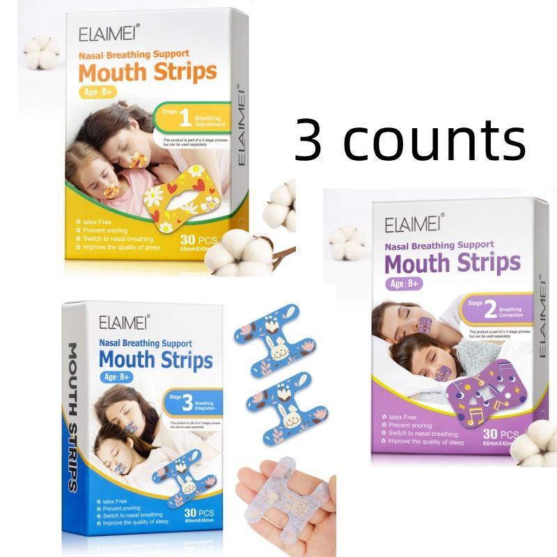 Sleep Breathing Closed Mouth Patch, 3 Boxes Mouth Breathing Correction Patch, Suitable for Adults and Children