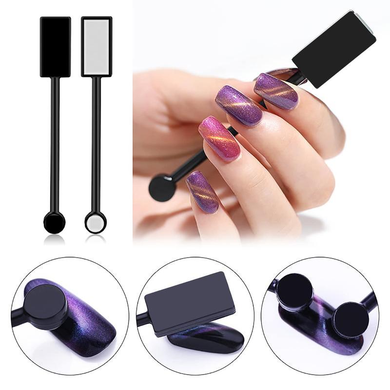 15Pcs Nail Magnet Set Cat Eye Gel Nail  Polish Magnet Wand Magnetic Nail Polish Cat Eye Magnet for Nails Cat EyE Nail Art Nail Care