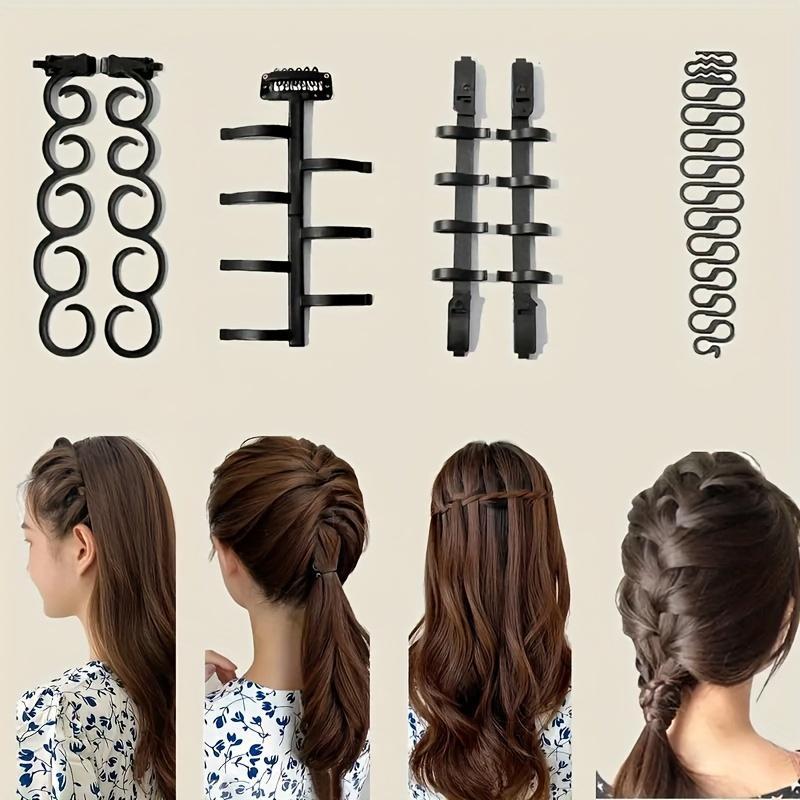 Professional Hair Braiding Set, 6 Counts set Hair Braiding Tool, Convenient Heatless Hair Styling Tools for Women & Girls Daily Use