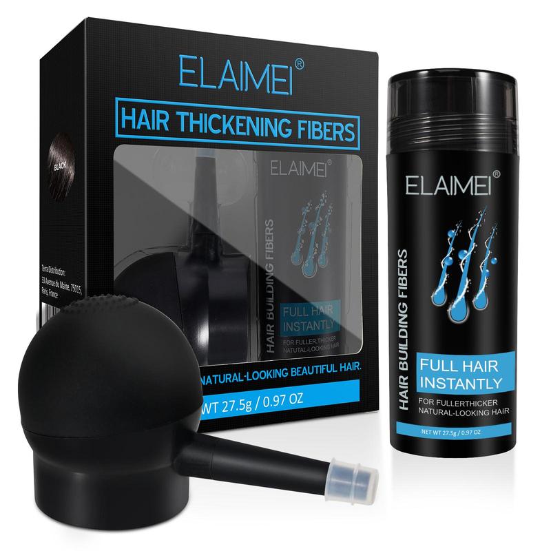 Hair Building Fiber Kit, 1 Box Natural Look Hair Care Fiber with Hair Applicator, Professional Hair Styling Product for Men & Women