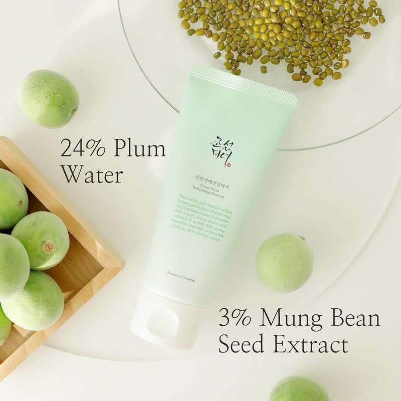 Beauty of Joseon Green Plum Cleanser - 100ml Facial Cleanser for Skin Care - Gel Cleanser - Korean Coconut Exfoliate