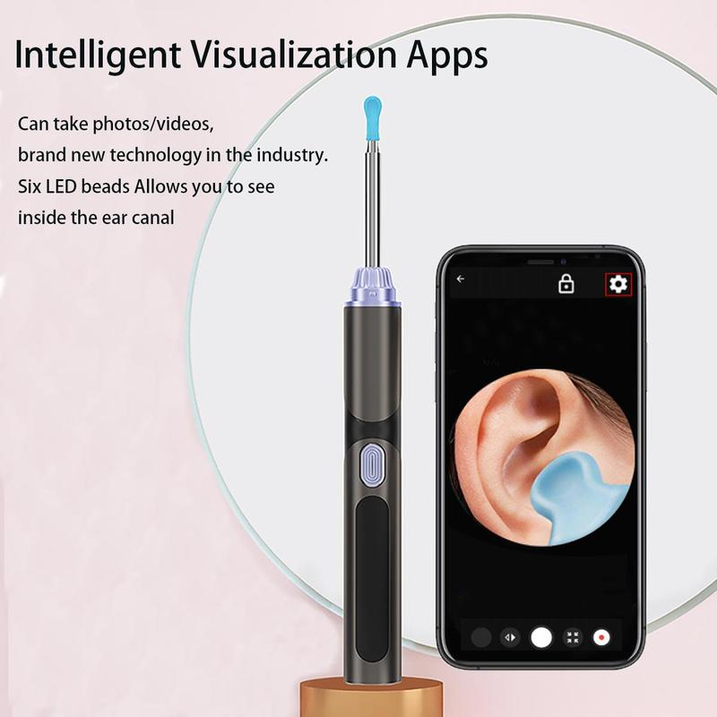 Intelligent Visual Ear Scoop, 1 Box Ear Cleaning Kit with 7 Smart Ear Picking Spoons, Ear Wax Removal Tools, Earwax Removal Kit with Camera