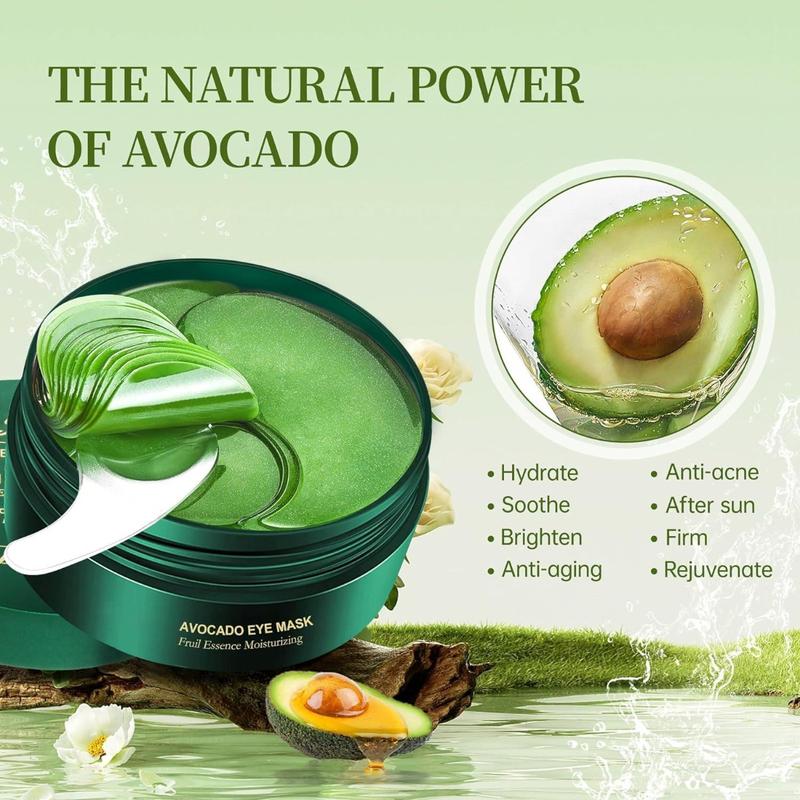 Avocado Under Eye Mask – Hydrating & Rejuvenating Patches to Moisturize, Firm, and Brighten Dark Circles & Fine Lines