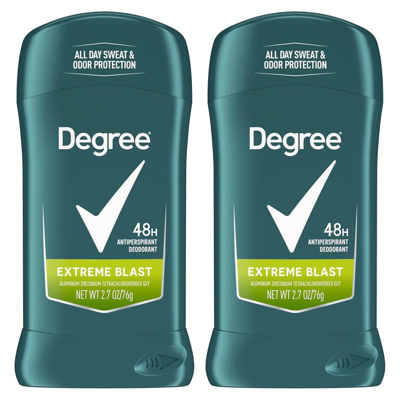 Degree Men Original Protection Antiperspirant Deodorant Extreme Blast Twin Pack 48-Hour Sweat and Odor Protection Antiperspirant for Men 2.7 Oz Unilever