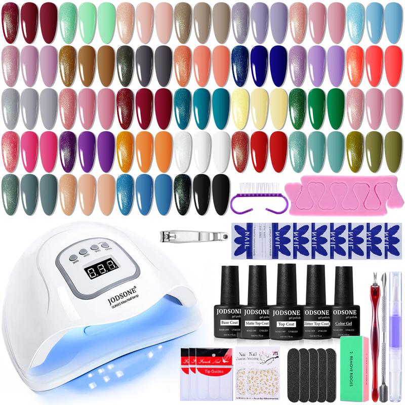 JODSONE Gel Nail Polish Kit with U V Light 32 Colors Gel Polish Nail Kit Soak Off Gel Nail Set Manicure Tools Nail Gel Kit Gifts for Women