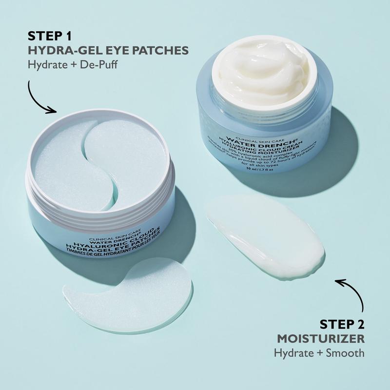 Peter Thomas Roth Full-Size 2-Piece Hydrating Skincare Kit, Water Drench Cloud Cream Moisturizer and Water Drench Hydra-Gel Eye Patches