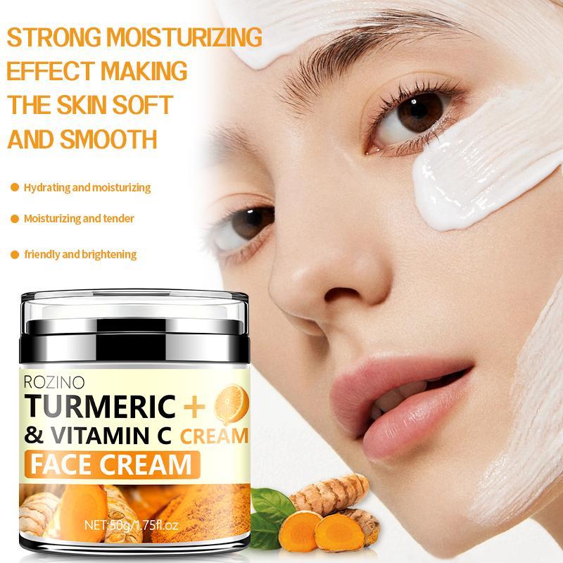 Turmeric & Vitamin C Face Cream, Deep Cleansing Face Moisturizer, Moisturizing Face Skin Care Products for Women & Girls