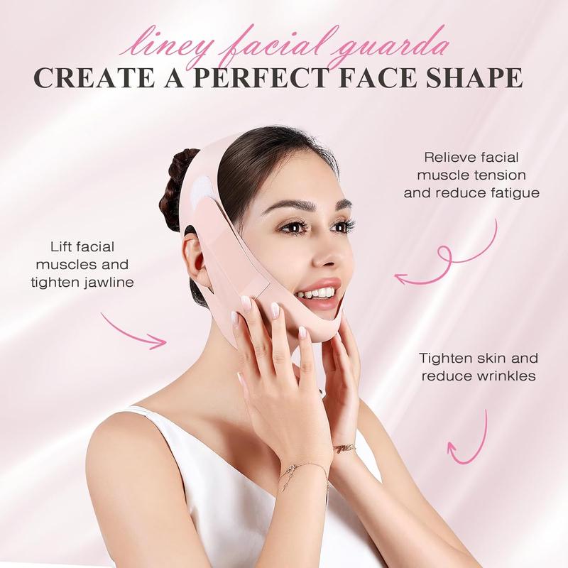 Chin Strap for Sleeping,Adjustable Chin Strap,Jaw Strap,Jawline Shaper,Face Slimming V Line Lifting Mask,Pink,M