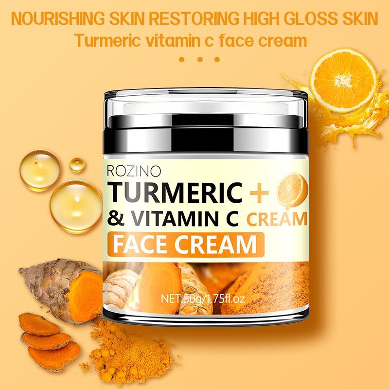 Turmeric & Vitamin C Face Cream, Deep Cleansing Face Moisturizer, Moisturizing Face Skin Care Products for Women & Girls