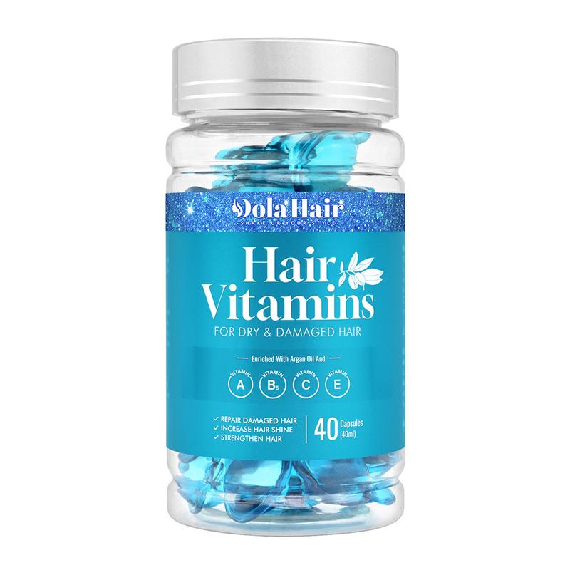 Hair Vitamins Capsule 40PCS, Hair Vitamin Oil Haircare Treatment Serum for Frizzy & Dry Hair, Leave-in Anti Frizz Moisturizing Oil Capsules for Women Blend Daily