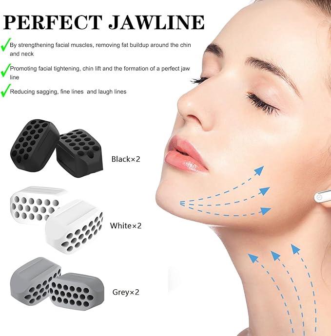 Jaw Exerciser for Men & Women, 2 Resistance Levels, Silicone Jawline Exerciser, Jaw Trainer Strengthener, Jawline Shaper, Jaw Line Exercise Skincare Comfort christmas 2024 ornament