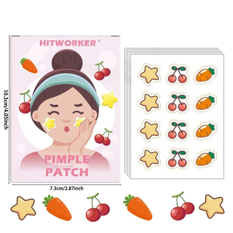 Cute Cartoon Pattern Pimple Patch, 60pcs set Hypoallergenic Invisible Acne Covering Sticker, Facial Skin Care Product for Women & Men