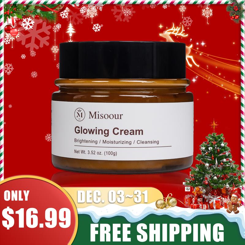 [Merry Christmas] Misoour Glowing Cream - Natural Glow Enhancer, Moisturizing Cream, Korean Patented Skincare Formula with Platycodon | Ideal for All Skin Types