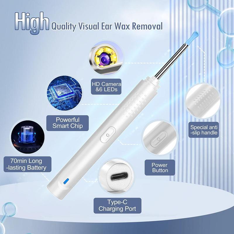 Ear Wax Removal Tool, 1 Box Led Light Ear Cleaner with Replacement Tips, Professional Quality Ear Health Solution for Easy & Effective At-home Cleaning