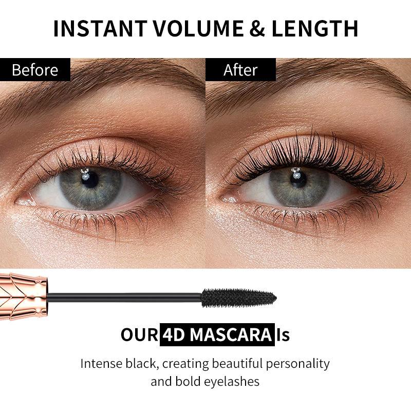 Waterproof Long-lasting Eyelash Mascara, 1 Count Quick Drying Eyelash Extensions Volume Building Mascara, Gift For Women and Girls