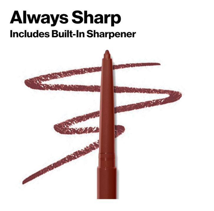 Revlon Lip Liner with Built-in Sharpener, Longwear Rich Lip Colors, Smooth Application, 640 Raisin, 0.01 oz