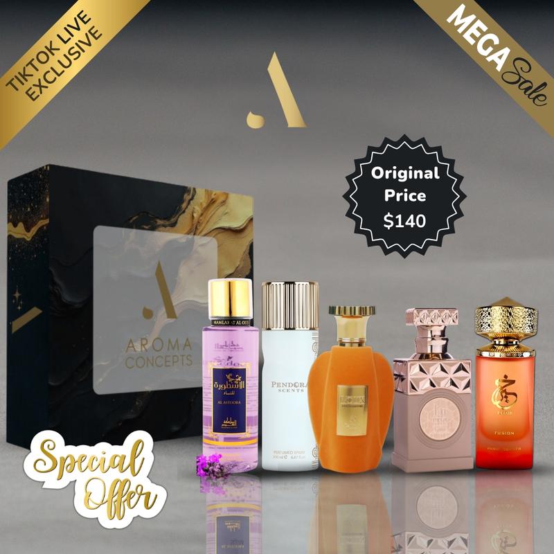 Gift Set BF4 Women’s Set of Five Premium Range Fragrances, Body Mist & Deodorant