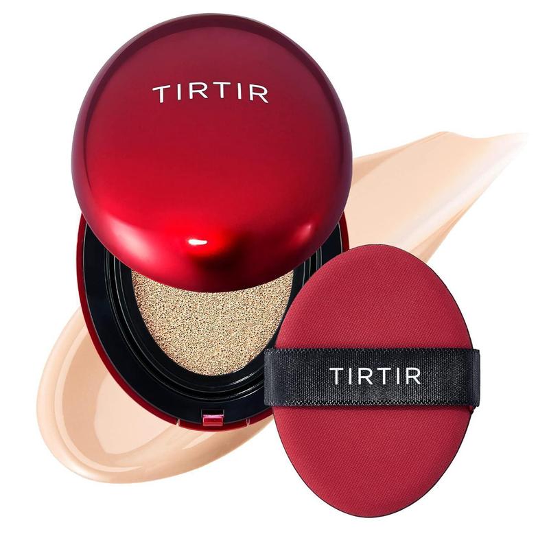 TIRTIR Mask Fit Red Cushion Foundation 18g   0.63oz. Concealer Flawless Makeup Cosmetic Lightweight Radiance Radiant Skincare Uv Moisturize Hydrate Moisture Moisturizer