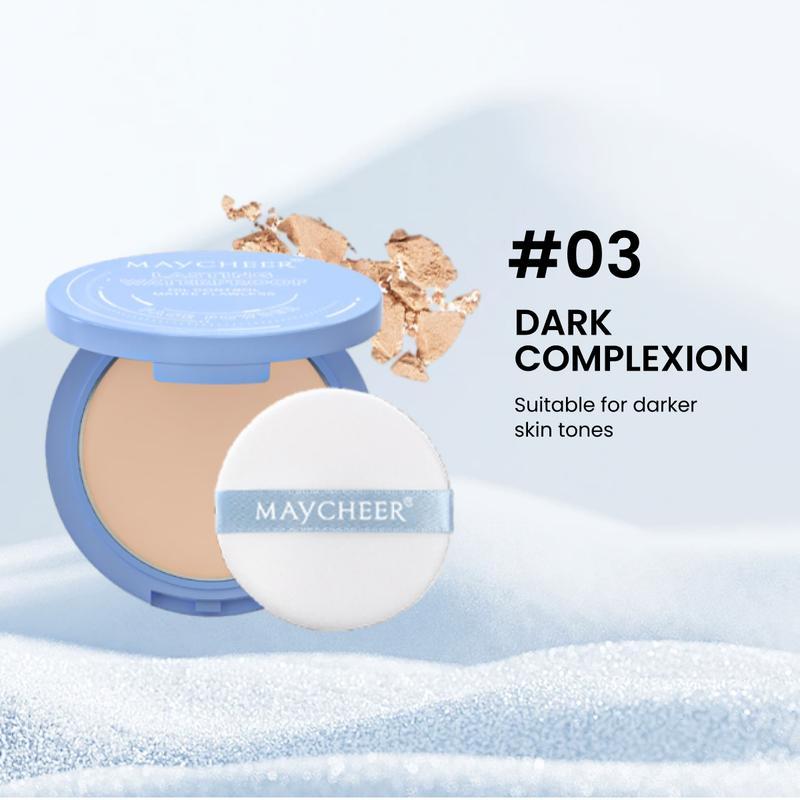 MAYCHEER 6 Color Matte Setting Face Powder,Velvet Soft Honey Flawless Powder Concealer Contouring Cushion Foundation Oil Control Long-lasting Thin