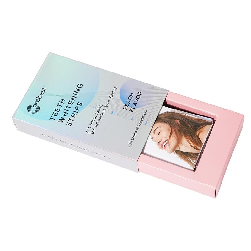 Teeth whitening strip , enamel safety strip whitening without harm,for sensitive teeth Gentle Oral Peach whiting strips   whitening  whitening Oral Teeth Whitening Treatment Strips teeth whitening kit   whitening