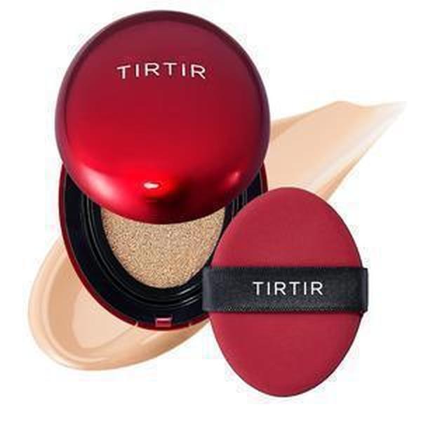 TIRTIR Mask Fit Red Cushion Foundation 18g   0.63oz. Concealer Flawless Makeup Cosmetic Lightweight Radiance Radiant Skincare Uv Moisturize Hydrate Moisture Moisturizer