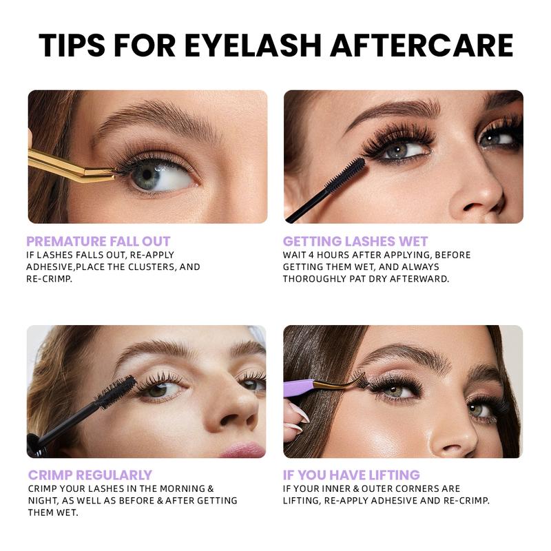 B&Q Lash l 70D+90D Volume Kit l Fluffy Wispy Mega Volume Waterproof Windproof Long Lasting Diy Lash Extension Beginner Friendly Makeup Comestic