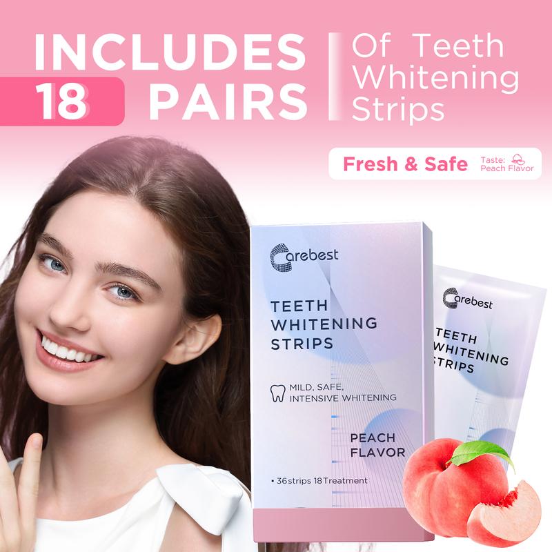 Teeth whitening strip , enamel safety strip whitening without harm,for sensitive teeth Gentle Oral Peach whiting strips   whitening  whitening Oral Teeth Whitening Treatment Strips teeth whitening kit   whitening