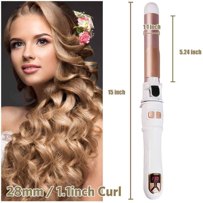 AILIYZ B1.25 Rotating Curling Iron Starlight white - Creates perfect waves with ease t3  curling iron curling  iron