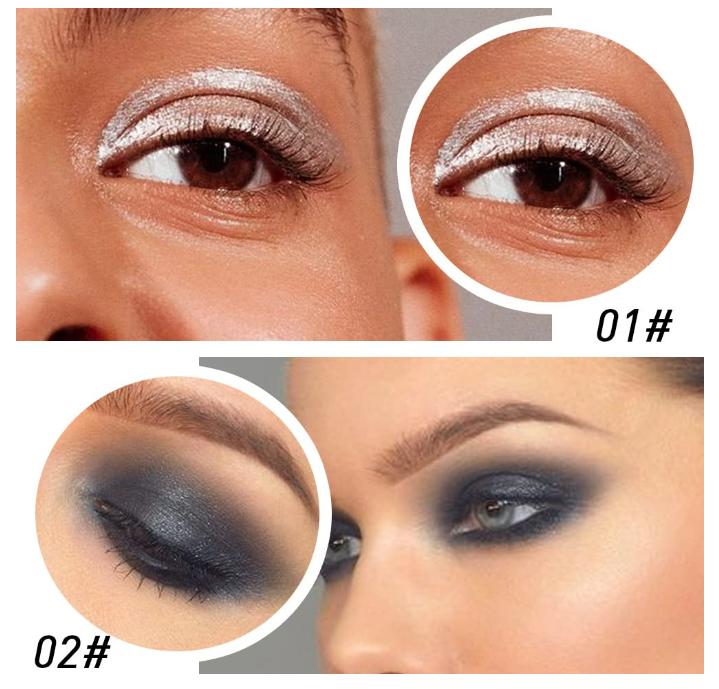 4Pcs Black Brown Silver Gray Gel Eyeliner Pencil Set,Eye Liner Waterproof Smudge Proof,Cat Eye Makeup Stencil,Eye Black Smokey Eyeshadow Palette Stick,Goth Halloween Makeup,lapiz de ojos