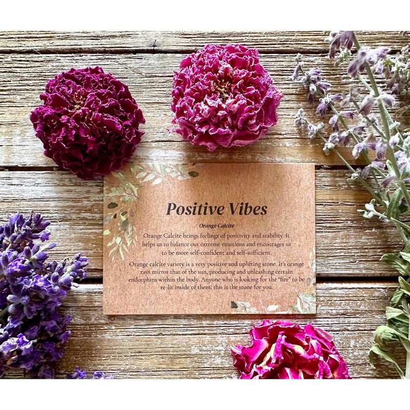 Positive Vibes Self-Care Gift Box | Botanical Organic Spa Mindfulness Crystals & Florals Care Package | Manifestation Set