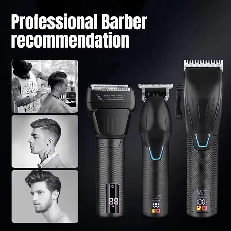 Professional Hair Clippers for Man,Hair Clippers Electric Shavers Razor T-Blade Hair Trimmer, 3 in 1 Cordless Barber Trimmer Bald Shavers LED Display Father's Day Gifts hair  clipper