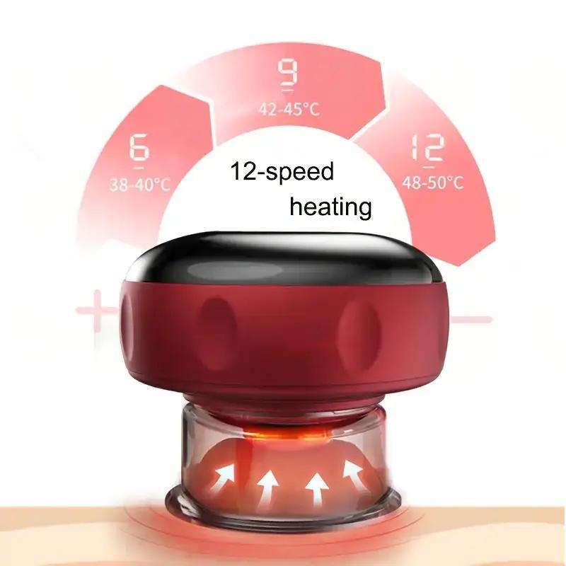 Smart Cupping Massager, 1 Count Electric Cupping Tool, Durable Body Care Handheld Vacuum Cups Machine, USB Rechargeable Smart Cupper Hot Compress Body Comfort Massage Machine for Muscle Relaxation