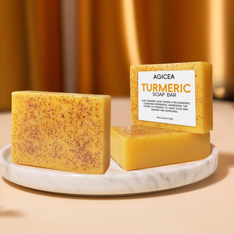 AGICEA Turmeric & Kojic Acid Brightening Soap, Kojic Acid Soap, Soap Body Care Body Wash Lemon Flawless Organic