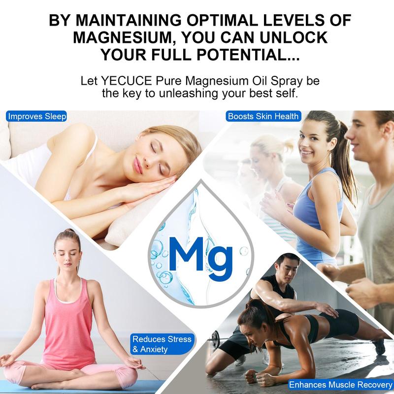 Magnesium Oil Spray, 1 Box 2 Boxes Moisturizing Body Massage Oil, Body Care Oil for Improving Sleep Quality, Suitable for Both Men and Women