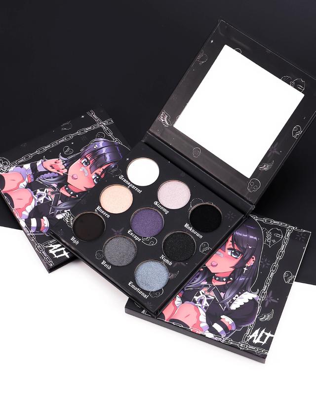 Alt Black Eyeshadow Palette, Highly Pigmented Mattes and Shimmer Shadow, Smokey Eye Makeup