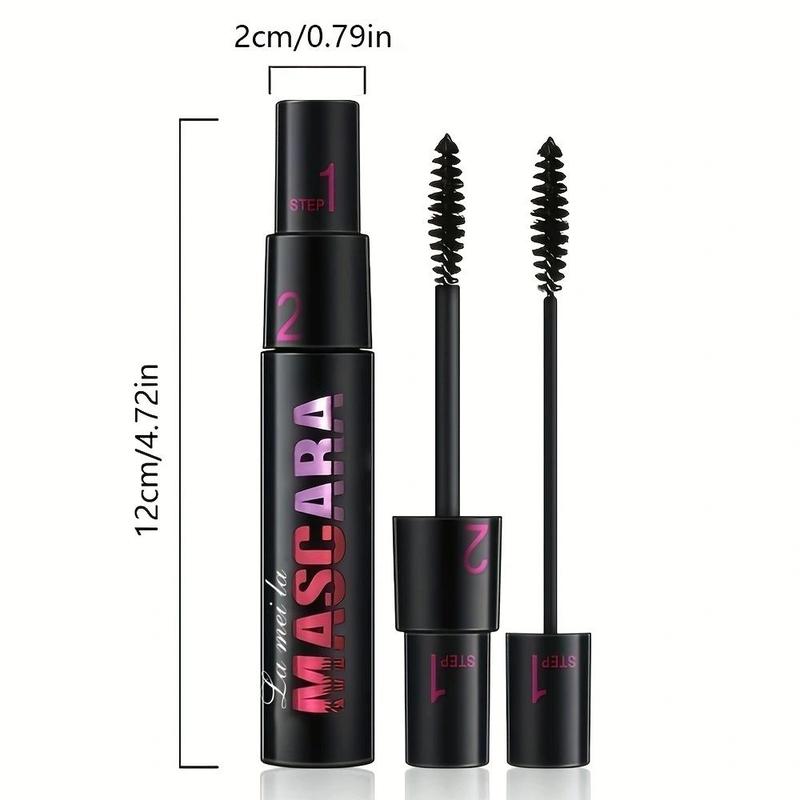 4D Silk Fiber Lash Mascara, 1 Count 2 In 1 Thrive Mascara, Natural Curl Eyelashes Mascara, Long Lasting Quick Drying Eyelash Extensions Volume Building Mascara, Eye Lashes Lengthening Mascara Stick