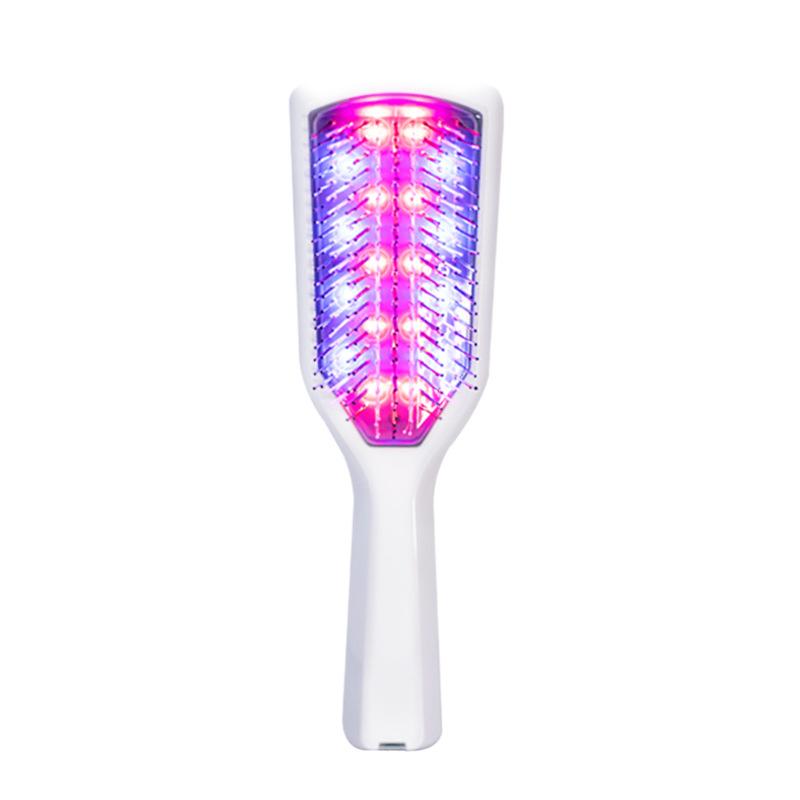 HiJOJO | Hair Revitalizing Scalp Massager Care Head Relaxing Comfort Vibrating Comb Strengthen Hair Roots Reduce Hair Loss & Oiliness Improve Hair Quality Sponginess Blue Red Light 450 630nm Photon Handheld Portable Home Travel 2024 Summer Sale Gift