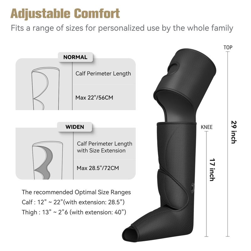 Foot and Leg Relaxer for Enhanced Circulation and Comfort with Hand-held Controller, 3 Modes, 3 Intensity Levels - Ideal for Relaxation and Daily Comfort.