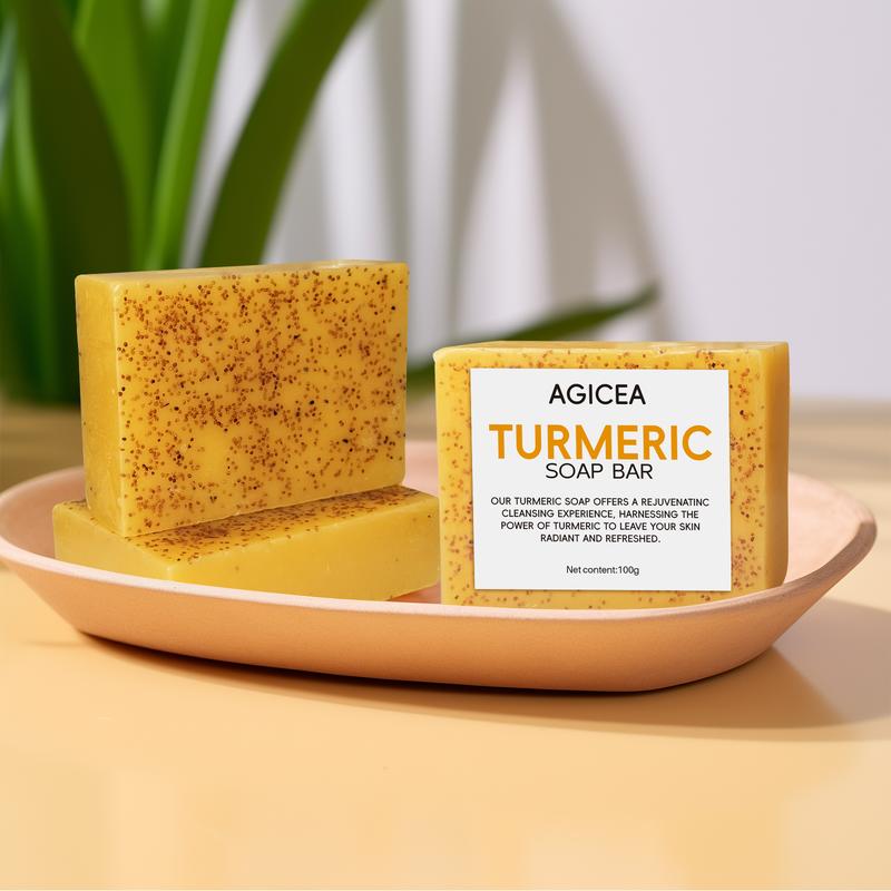 AGICEA Turmeric & Kojic Acid Brightening Soap, Kojic Acid Soap, Soap Body Care Body Wash Lemon Flawless Organic