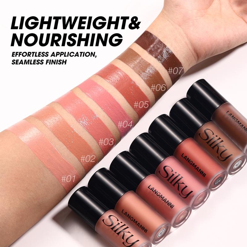 New 7 Color Liquid Blush Contour Lotion Silky Smooth and Non-Sticky Blush Contour Beauty Makeup Cosmetic