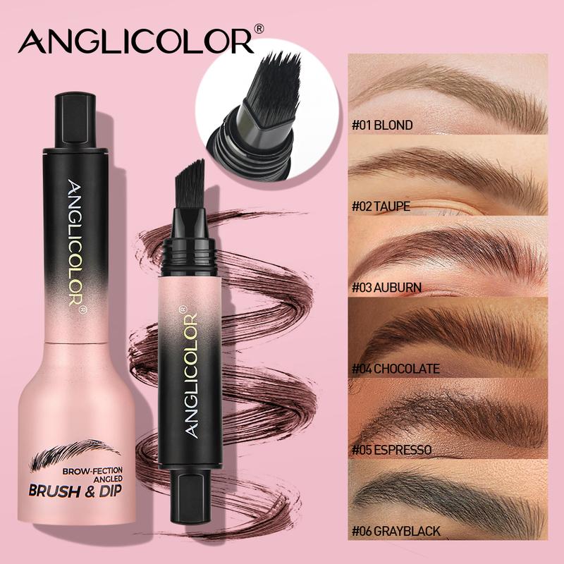 Liquid Microblading Eyebrow Pen,Square Angled Eyebrow Brush Hair-Like Strokes Easy To Color Long Lasting Quick Drying Natural Shaping Outlining Filling Brow Makeup