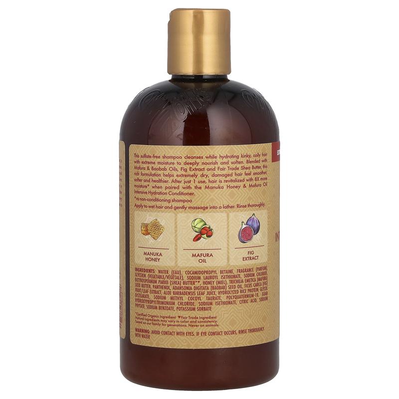 SheaMoisture Manuka Honey & Mafura Oil, Intensive Hydration Shampoo, Extra Dry, Damaged Hair, 13 fl oz (384 ml)