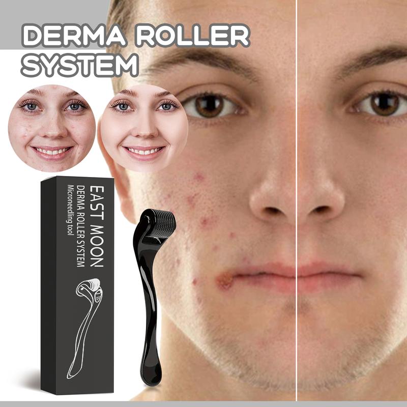 Derma Roller for Hair Beard Facial Skin Face 0.3mm 540 Microneedles Cosmetic Beauty Instrument Self-Care Gifts for Men Women