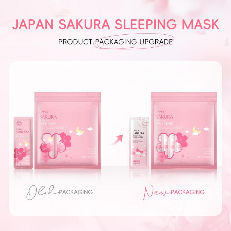 Cherry Blossom Extract Sleeping Mask, 15pcs set Comfort Moisturizing & Nourishing Facial Mask for Women, Face Masks for Daily Use