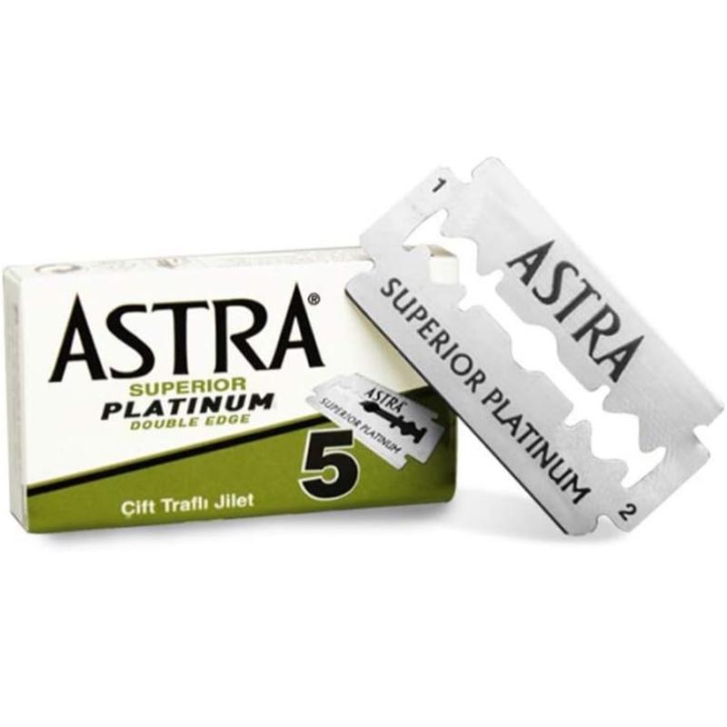 Astra Platinum Double Edge Safety Razor Shaving Blades,100 Blades (20 x 5)