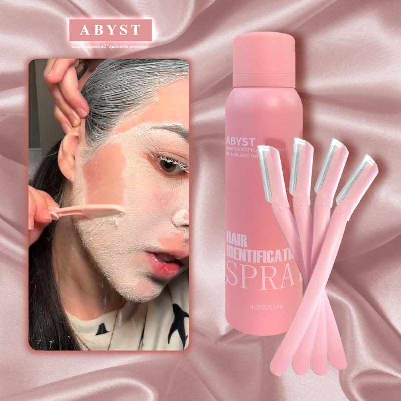 ABYST Upgrade Hair identifier Spray for Face Shaving Recognition Spray Moisturizing and Skin Care Hair Removal Women Dermaplaning Tool Shaving Kit