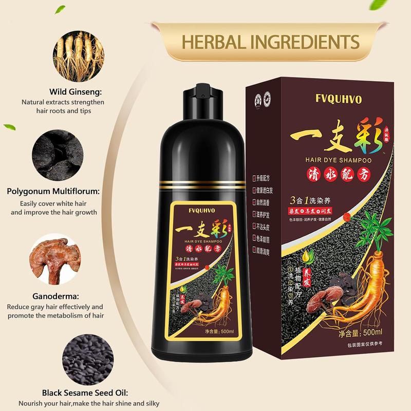 3 in 1 Hair Dye Shampoo-Various Colors Available,3 in 1 Herbal Ingredients Natural Shampoo, Natural Hair Coloring, Plant Haircare,Hair Coloring for Women and Men, Halloween Gifts